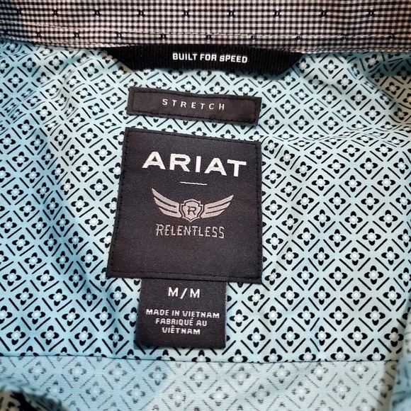 NWT Ariat Men's Performance Stretch Medium Long Sleeve Shirt Button Down Western - Picture 10 of 12